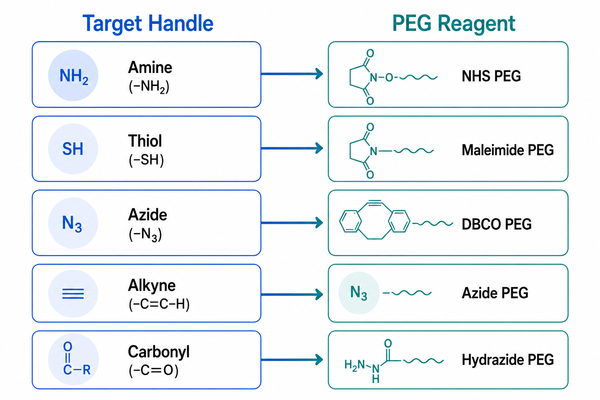 PEG functional group matching