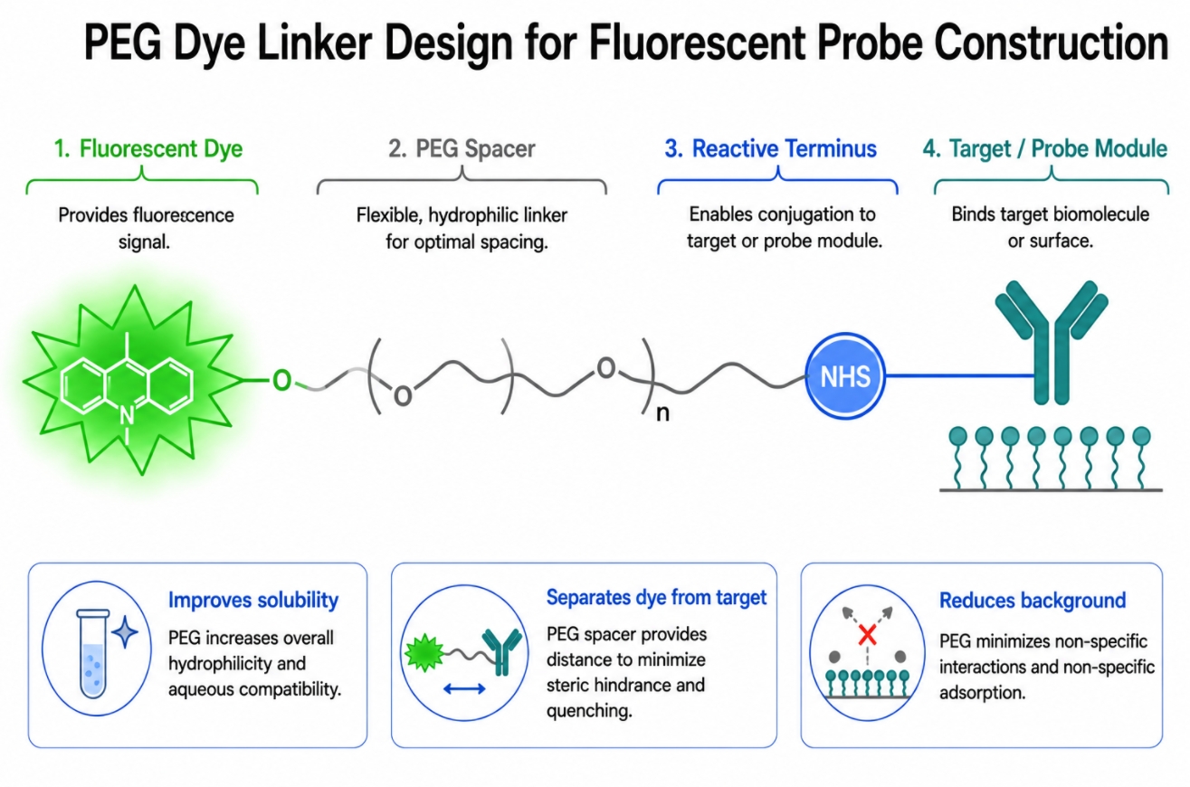 How to Select PEG Linkers for Fluorescent Dye and Probe Design?