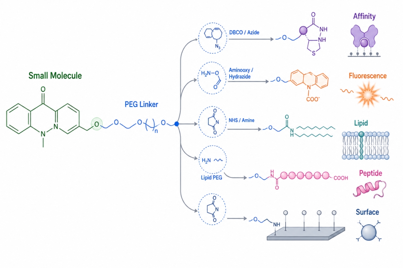 PEG for Small Molecule Conjugation: Biotin, Dye, Lipid, and Surface Conjugates